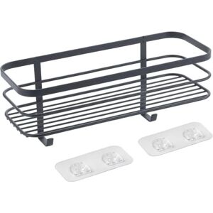 Estante de baño Metaltex Negro - Acabado Touch-Therm - Montaje en pared Estante de baño Metaltex Negro - Acabado Touch-Therm - Montaje en pared