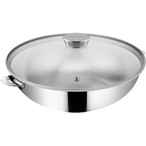 Wok Lagostina avec Couvercle - 26cm Inox - Publicité Wok Lagostina avec Couvercle - 26cm Inox - Publicité