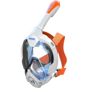 Seac White/Orange Fun Mask - Full Face Snorkeling Gear Seac White/Orange Fun Mask - Full Face Snorkeling Gear