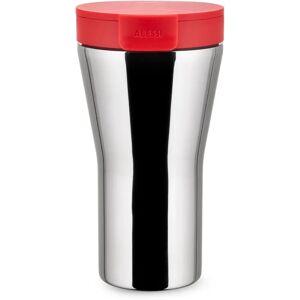Alessi Gia24 R Travel Mug - Stainless Steel/Red - 400ml Alessi Gia24 R Travel Mug - Stainless Steel/Red - 400ml