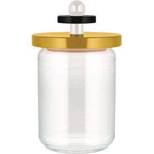 Alessi Yellow Glass Jar with Beechwood Lid - 1000ml - Airtight Kitchen Storage Alessi Yellow Glass Jar with Beechwood Lid - 1000ml - Airtight Kitchen Storage