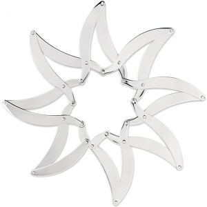 Alessi DUL01 Protector de ollas - Elegante acero inoxidable, 24cm, forma de estrella plegable Alessi DUL01 Protector de ollas - Elegante acero inoxidable, 24cm, forma de estrella plegable