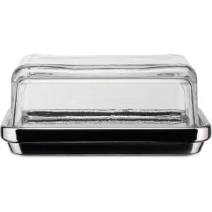 Alessi ES03 Butter Dish - Minimalistische Edelstahl-Glasdeckel Alessi ES03 Butter Dish - Minimalistische Edelstahl-Glasdeckel