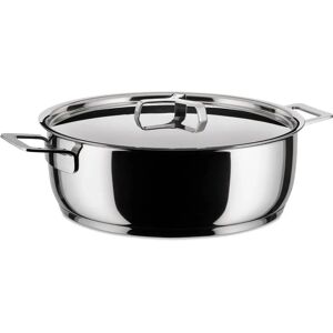 Alessi Cast Iron 28cm Flat Pot with Two Handles Alessi Cast Iron 28cm Flat Pot with Two Handles