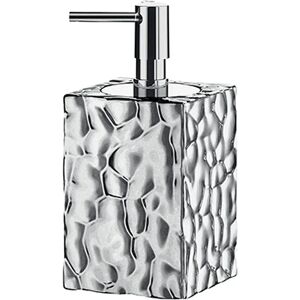 GEDY New Martina Silver Ceramic Soap Dispenser GEDY New Martina Silver Ceramic Soap Dispenser