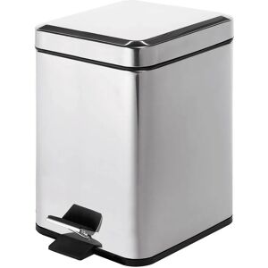 Gedy 22091300000 Cubo de Basura Cuadrado Cromado - Cubo de Basura Gedy 22091300000 Cubo de Basura Cuadrado Cromado - Cubo de Basura