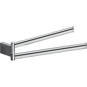Gedy Kent Dubbele Handdoekhouder - Messing, Chroom, 36,5x7x1,5cm - Handdoekhouder Gedy Kent Dubbele Handdoekhouder - Messing, Chroom, 36,5x7x1,5cm - Handdoekhouder