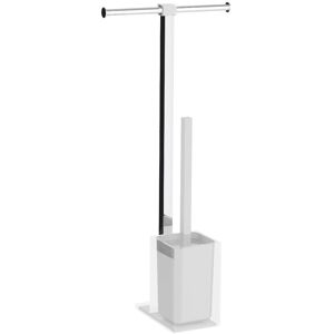 Gedy Rainbow Toilet Paper and Brush Stand - White Gedy Rainbow Toilet Paper and Brush Stand - White