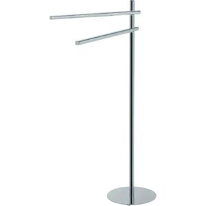 Gedy Chrome Floor Towel Rack - Elegant Bathroom Organizer Gedy Chrome Floor Towel Rack - Elegant Bathroom Organizer