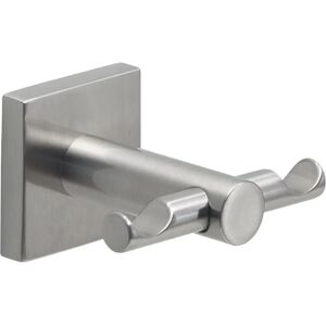 Ganchero de baño gris de acero inoxidable Fuji de GEDY con 2 ganchos Ganchero de baño gris de acero inoxidable Fuji de GEDY con 2 ganchos