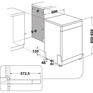 Whirlpool W2F HD624 X - Acero Inoxidable - Lavavajillas Whirlpool W2F HD624 X - Acero Inoxidable - Lavavajillas
