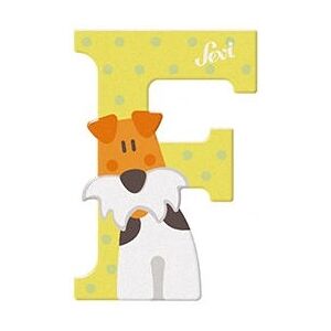 Sevi - Fox Terrier - Giallo - Lettere Decorativi - 10cm Sevi - Fox Terrier - Giallo - Lettere Decorativi - 10cm