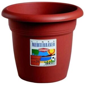 Stefanplast Vaso in Plastic Medio Round Terracotta - Vaso Stefanplast Vaso in Plastic Medio Round Terracotta - Vaso