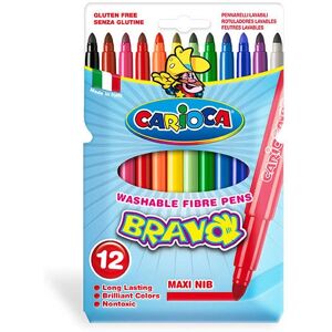 Feutre Multi-couleurs Carioca Bravo Extra Gras - Art & École - Publicité Feutre Multi-couleurs Carioca Bravo Extra Gras - Art & École - Publicité