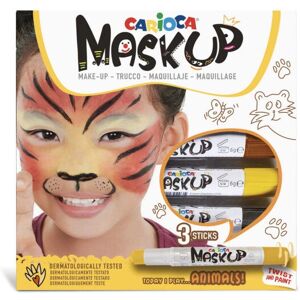 Carioca Mask Up Dieren - Gezichtsverfset met 3 Kleuren Carioca Mask Up Dieren - Gezichtsverfset met 3 Kleuren