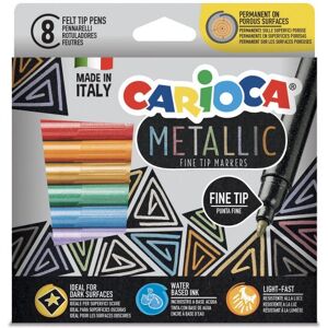 Carioca 43162 Stylo-feutre multicolore - 8 pièces - Métallique - Pointe fine Carioca 43162 Stylo-feutre multicolore - 8 pièces - Métallique - Pointe fine