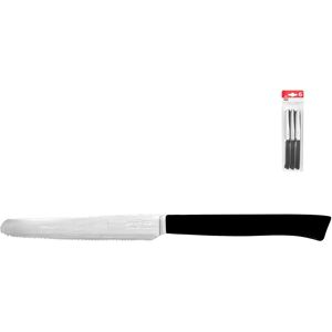 Home Set van 6 Biefstukmessen met Zwart Handvat Home Set van 6 Biefstukmessen met Zwart Handvat