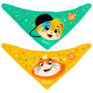 Lulabi 44 Gatti Set 2 Bavaglini in Cotone - Bandana per Bambini Lulabi 44 Gatti Set 2 Bavaglini in Cotone - Bandana per Bambini