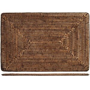 H & H Lifestyle Rectangular Rattan Placemat - 45x30 cm H & H Lifestyle Rectangular Rattan Placemat - 45x30 cm