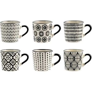 H&H - Set med 6 Kaffekoppar i Stengods - 90cc H&H - Set med 6 Kaffekoppar i Stengods - 90cc