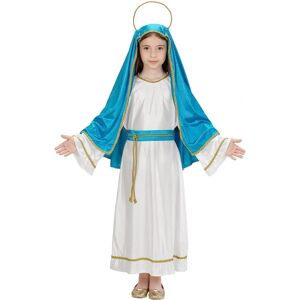 My Other Me White Satin Mary Costume with Halo - Nativity Scene My Other Me White Satin Mary Costume with Halo - Nativity Scene