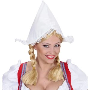 Chapéu de dama holandês branco Widmann - Acessório de fantasia Holanda kit de flapper dos anos 20 Chapéu de dama holandês branco Widmann - Acessório de fantasia Holanda kit de flapper dos anos 20