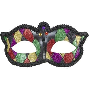 Widmann Arlecchino Glitter Masker - Kostuummateriaal Widmann Arlecchino Glitter Masker - Kostuummateriaal