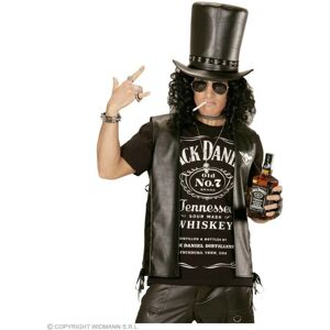 Widmann Black Leatherlook Top Hat - Fancy Dress Widmann Black Leatherlook Top Hat - Fancy Dress