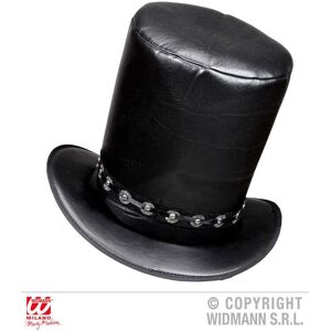 Widmann Chapéu-cilindro em imitação de couro preto - Fantasia Widmann Chapéu-cilindro em imitação de couro preto - Fantasia