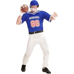 Costume da Giocatore di Football XL di Widmann - Blu e Bianco Costume da Giocatore di Football XL di Widmann - Blu e Bianco