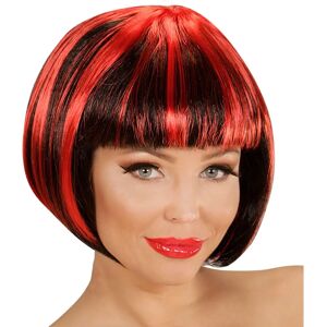 Widmann Black Red Striped Wig - Wig Widmann Black Red Striped Wig - Wig