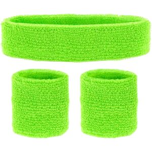 Ensemble de bandeau et bracelets néon verts Widmann - Accessoire Années 80 - Publicité Ensemble de bandeau et bracelets néon verts Widmann - Accessoire Années 80 - Publicité