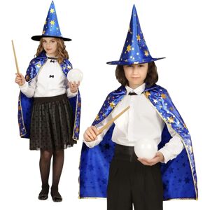 Conjunto de disfraz de mago infantil azul y amarillo - Carnaval Conjunto de disfraz de mago infantil azul y amarillo - Carnaval