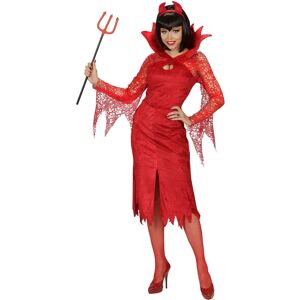 Widmann Costume M - Red Velvet Dress with Horns - Costume Widmann Costume M - Red Velvet Dress with Horns - Costume