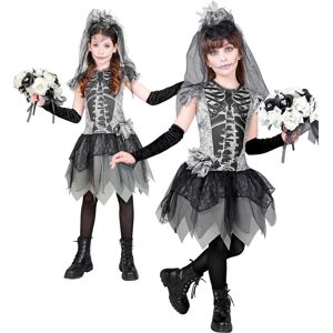 Widmann Model Skeleton Bride Costume - Dress, Gloves, Veil Widmann Model Skeleton Bride Costume - Dress, Gloves, Veil