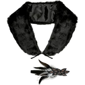 Widmann Flapper Set für 20er Jahre Kostüme schwarz Widmann Flapper Set für 20er Jahre Kostüme schwarz
