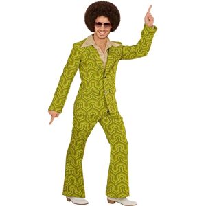 Widmann Green 70s Retro Suit for Men - Groovy Pattern, Includes Jacket & Pants Widmann Green 70s Retro Suit for Men - Groovy Pattern, Includes Jacket & Pants