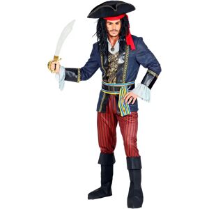 Strój kapitana pirata - Marynarka, kamizelka, koszula, spodnie, kapelusz z bandaną Strój kapitana pirata - Marynarka, kamizelka, koszula, spodnie, kapelusz z bandaną