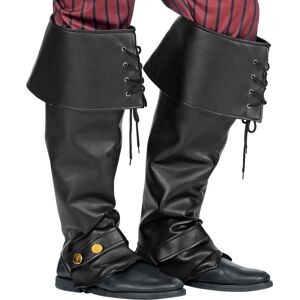 Widmann Black Leather Effect Overboots - Costume Accessories Widmann Black Leather Effect Overboots - Costume Accessories