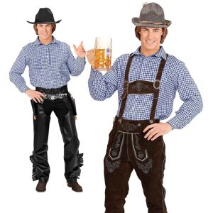 Camisa a Cuadros Azul y Blanco Gustav de Finidi para Oktoberfest - Camisa Camisa a Cuadros Azul y Blanco Gustav de Finidi para Oktoberfest - Camisa