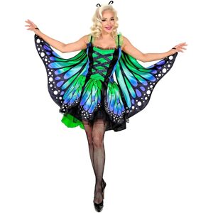 Widmann Green-Blue Butterfly Costume for Women - Costume Widmann Green-Blue Butterfly Costume for Women - Costume