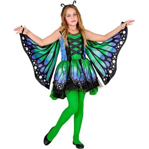 Widmann Green-Blue Butterfly Costume for Girls - Kids 140 Widmann Green-Blue Butterfly Costume for Girls - Kids 140