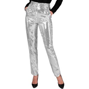 Mara Silver Sequin Pants - Women’s Disco Trousers Mara Silver Sequin Pants - Women’s Disco Trousers