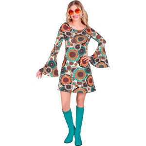 Buttinette Retro Lady 60s Dress - Bell Sleeves & Colorful Pattern Buttinette Retro Lady 60s Dress - Bell Sleeves & Colorful Pattern