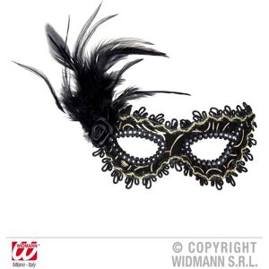 WIDMANN 1789N Fancy Dress - Black and Gold Feathered Wolf WIDMANN 1789N Fancy Dress - Black and Gold Feathered Wolf