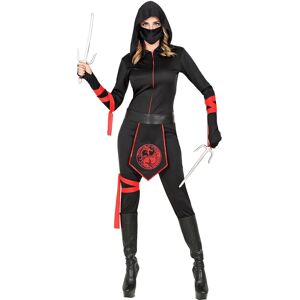 Buttinette Ninja Costume for Women - Black/Red - XS - Costumes Buttinette Ninja Costume for Women - Black/Red - XS - Costumes