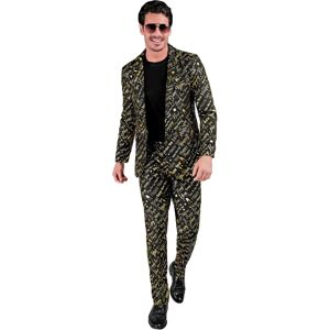 Widmann Men's New Year Costume - Black and Gold - Clothing Widmann Men's New Year Costume - Black and Gold - Clothing