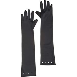 Guantes de satén negros glamour para niños - Guantes Guantes de satén negros glamour para niños - Guantes