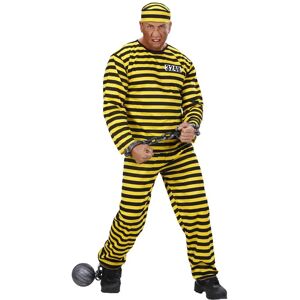 Widmann Yellow/Black Prisoner Costume S - Costume Widmann Yellow/Black Prisoner Costume S - Costume