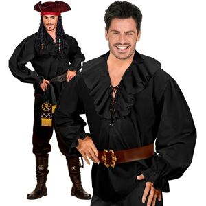 Camicia con volant nero buttinette - Costume Carnevale Camicia con volant nero buttinette - Costume Carnevale